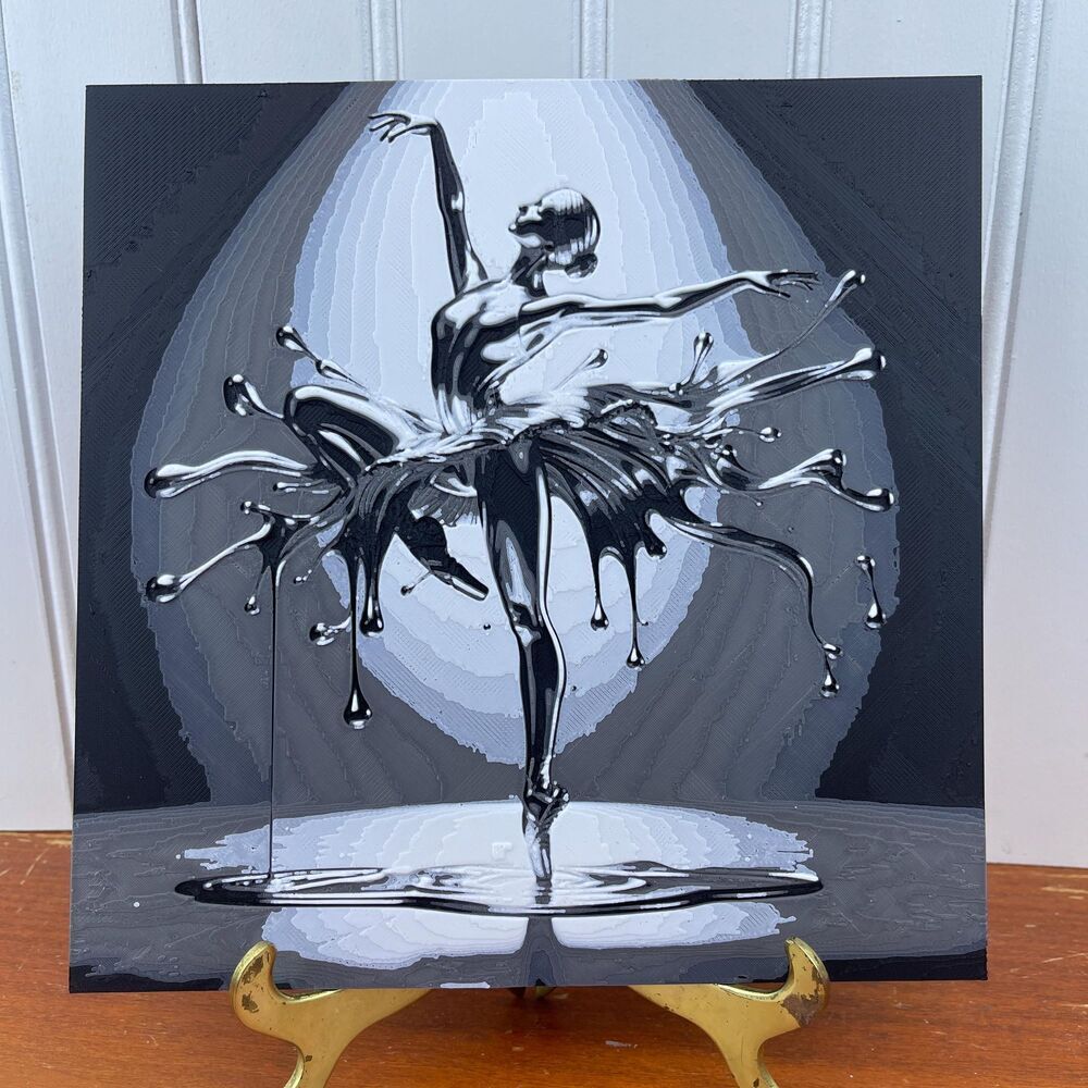 Prima Ballerina Wall Art, Ballerina Art, Water Splash, Hueforge